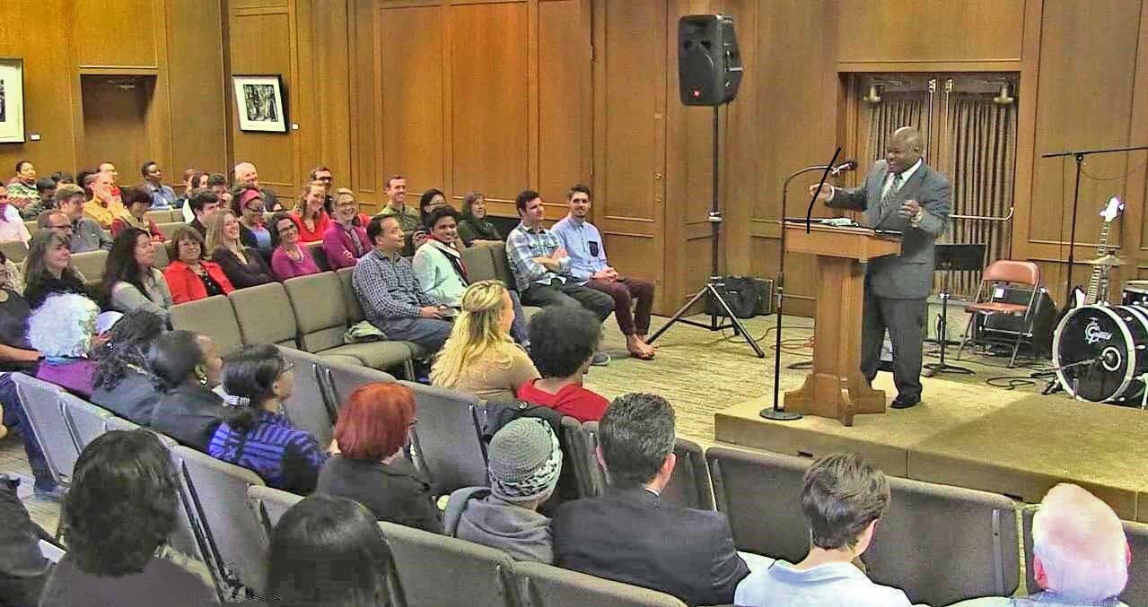 This photo was taken during one of Dr. Graves's lectures at Fuller Theological Seminary.